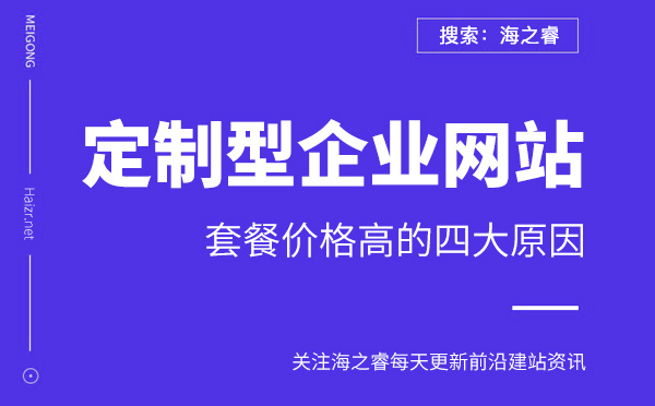定制型網(wǎng)站套餐價格高的四大原因